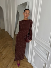 Never Fully Dressed Brown Icon Mesh Dress - Image 2 of 4