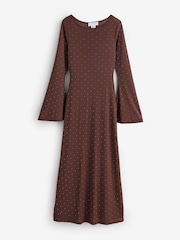 Never Fully Dressed Brown Icon Mesh Dress - Image 4 of 4