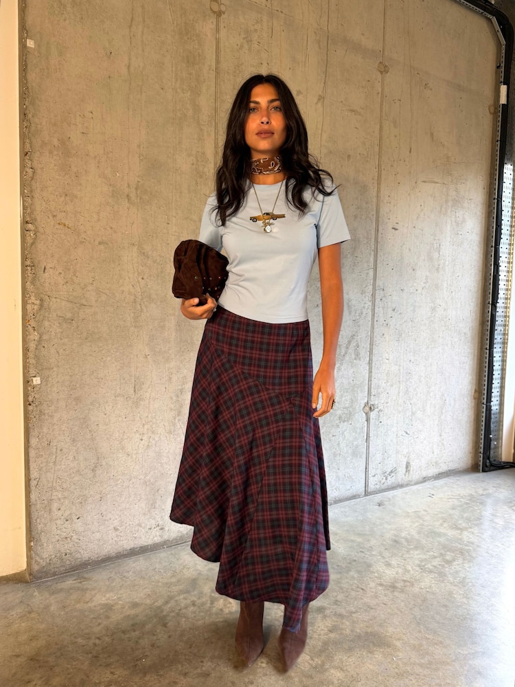 Never Fully Dressed Black Asymmetric Midi Skirt - Image 1 of 1