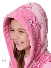 Harry Bear Pink Bows And Stripes Dressing Gown - Image 4 of 10