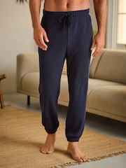 Navy Blue Waffle Pyjama Bottoms - Image 1 of 10