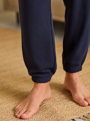 Navy Blue Waffle Pyjama Bottoms - Image 8 of 10