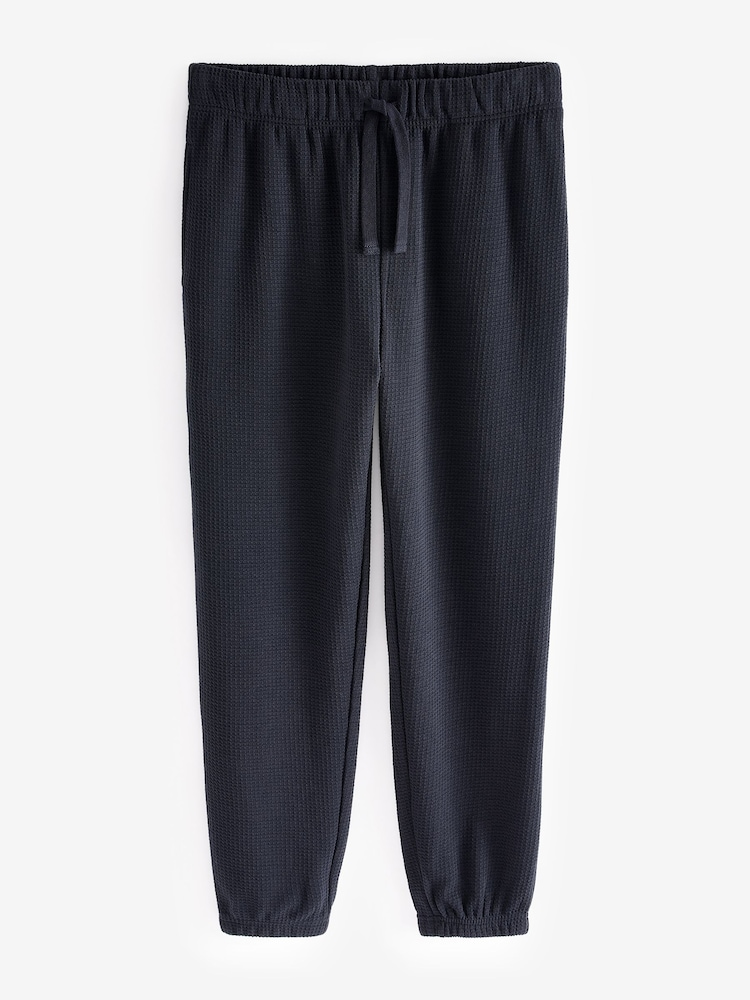 Marineblau/blau - Pyjamahose mit Waffelstruktur - Image 9 of 10