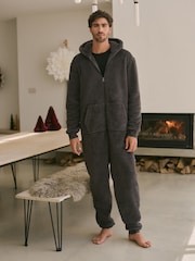 Slate Grey Fleece All-In-One - Image 1 of 6