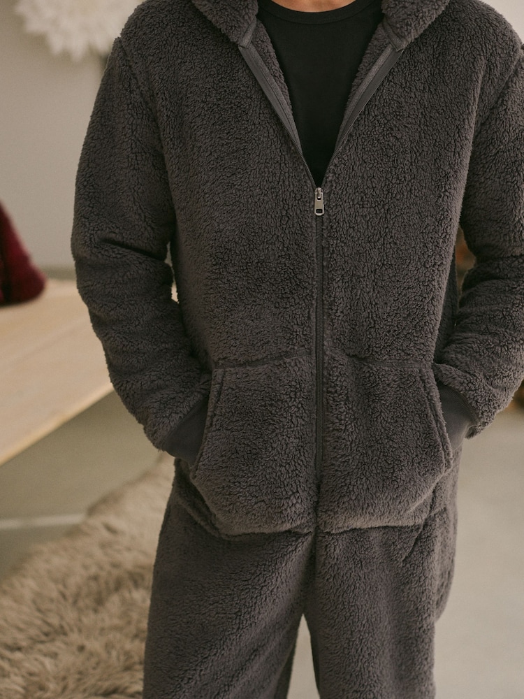 Slate Grey Fleece All-In-One - Image 4 of 6