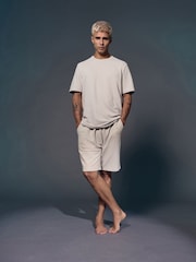 Light Grey EDIT Textured Jersey Short Pyjamas Set - Image 1 of 10