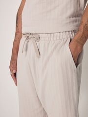 Light Grey EDIT Textured Jersey Short Pyjamas Set - Image 5 of 10