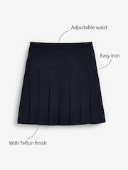 Navy Blue Regular Waist Pleated School Skirts 2 Pack (3-16yrs) - Image 3 of 7