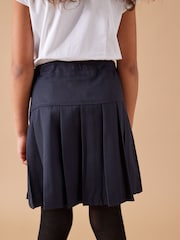 Navy Blue Regular Waist Pleated School Skirts 2 Pack (3-16yrs) - Image 6 of 7