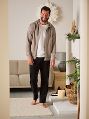 Stone Neutral 100% Cotton Lightweight Zip Up Hoodie - Image 2 of 8