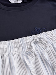 Navy Blue Stripe Woven Sweatshirt Pyjamas Set - Image 12 of 13