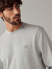 Grey/Green Stripe Woven Sweatshirt Pyjamas Set - Image 4 of 9