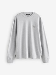 Grey/Green Stripe Woven Sweatshirt Pyjamas Set - Image 6 of 9