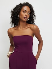 River Island Purple Sleeveless Bandeau Jumpsuit - Image 4 of 4