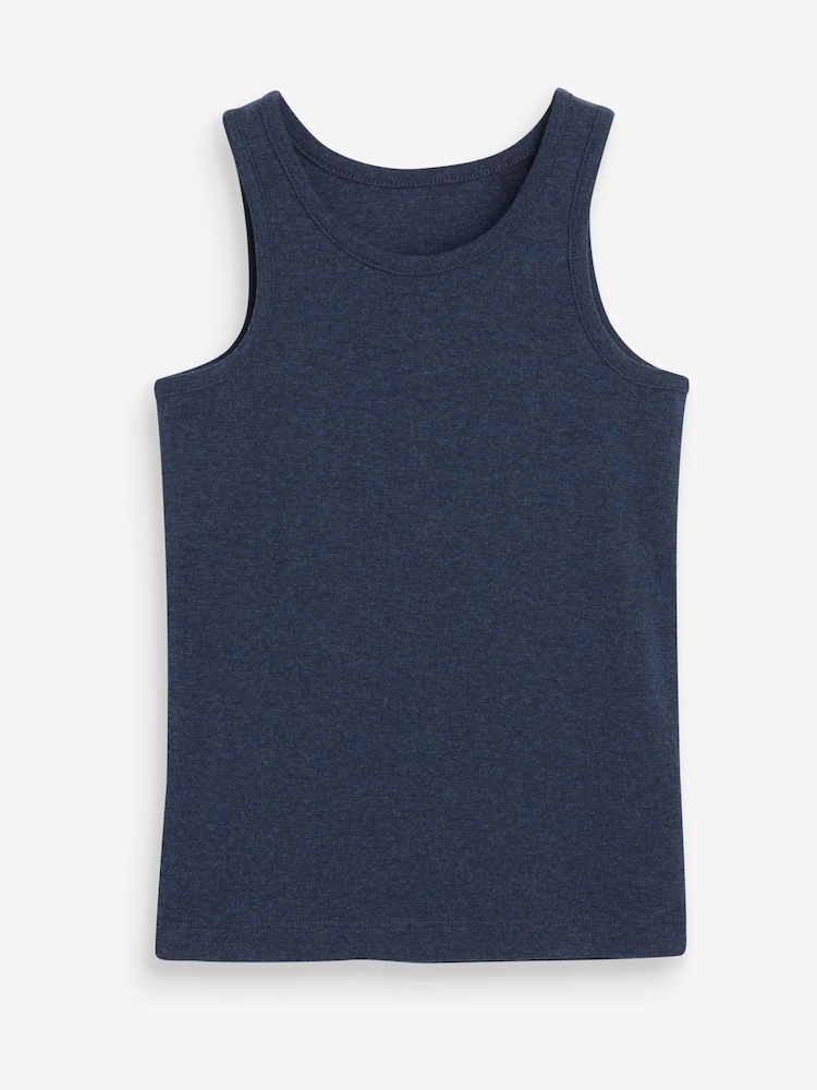 Bleu/Gris - 100% coton" pour coiffer les gilets 5 Lot (1.5-16ans) - Image 3 of 6