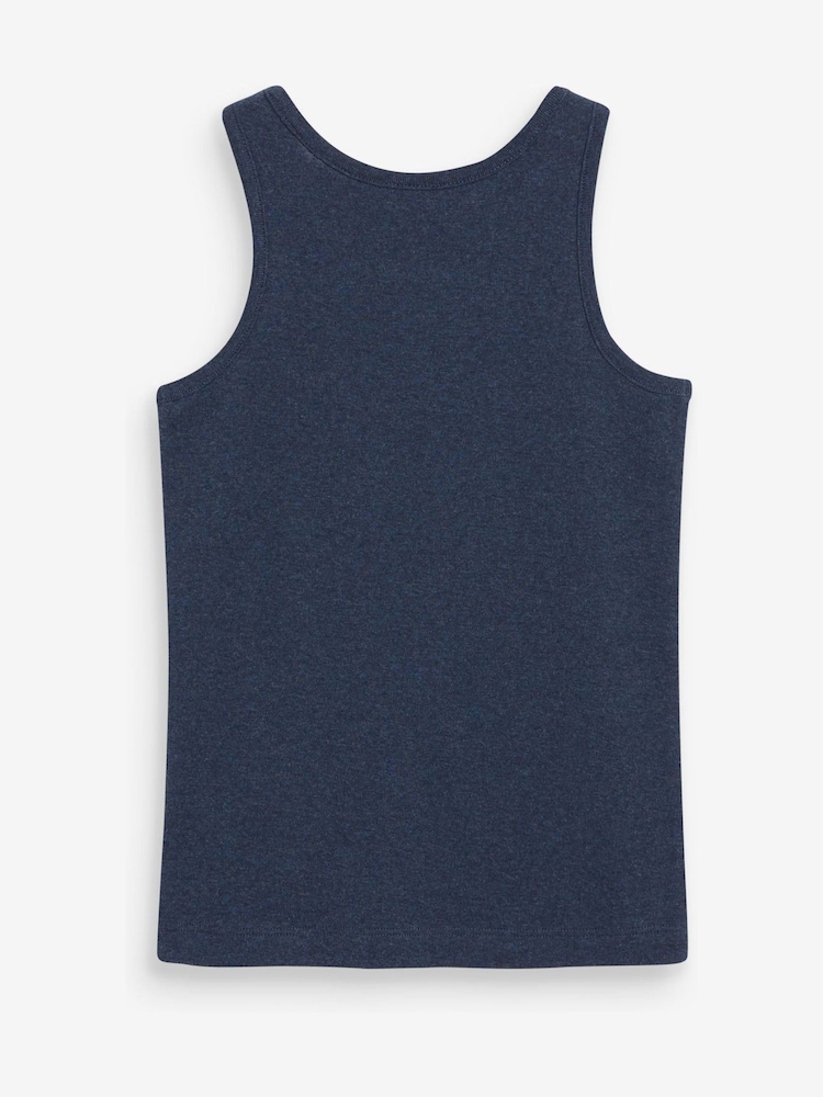 Bleu/Gris - 100% coton" pour coiffer les gilets 5 Lot (1.5-16ans) - Image 4 of 6