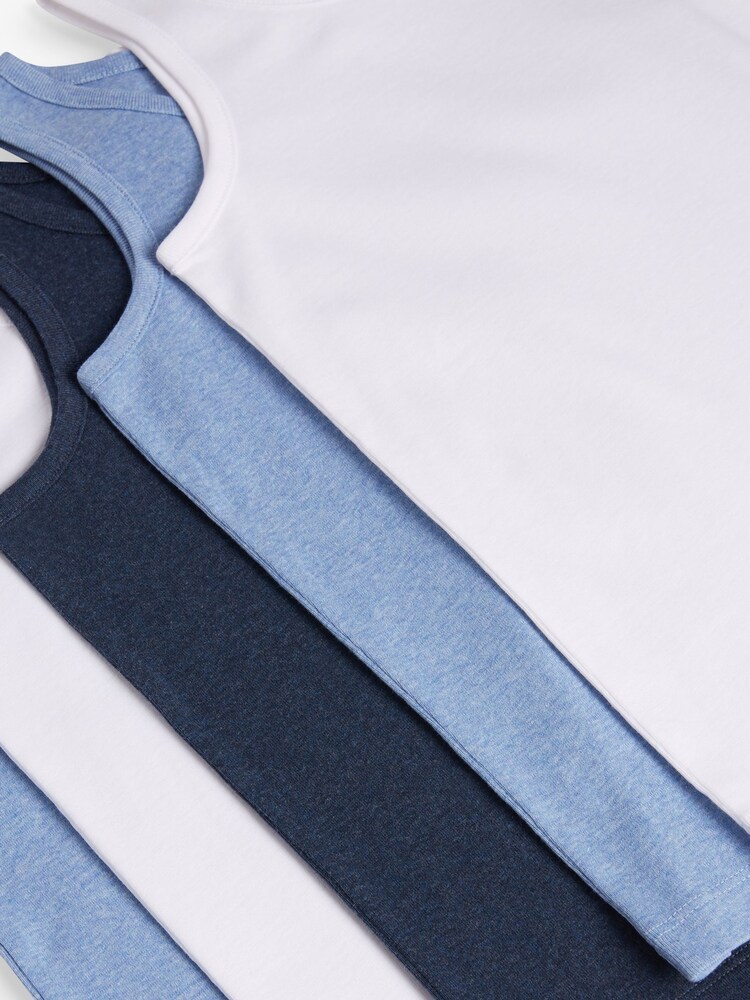 Bleu/Gris - 100% coton" pour coiffer les gilets 5 Lot (1.5-16ans) - Image 5 of 6