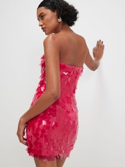 River Island Pink Bandeau Sequin Mini Dress - Image 4 of 4