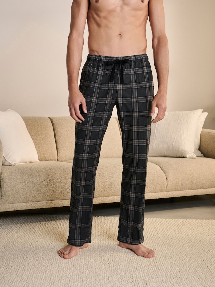Noir/Pierre Check - Motionflex Cosy Pyjama Bottoms 2 Pack - Image 4 of 11