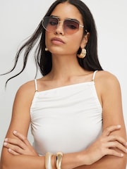 River Island Cream Sleeveless Beaded Cami Top - Image 3 of 4