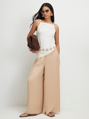 River Island Cream Sleeveless Beaded Cami Top - Image 4 of 4
