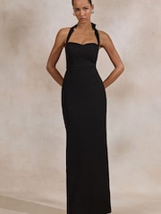 Club L London Black Heloira Sweetheart-Neck Maxi Dress - Image 1 of 6