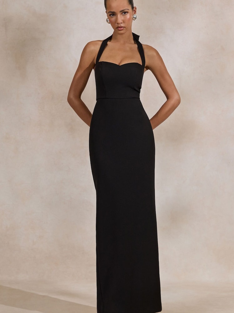 Club L London Black Heloira Sweetheart-Neck Maxi Dress - Image 1 of 6