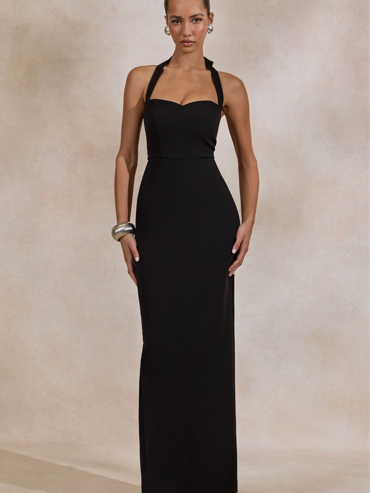 Club L London Black Heloira Sweetheart-Neck Maxi Dress - Image 6 of 6