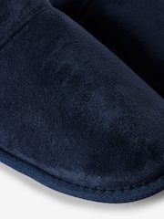 Navy Blue Mule Slippers with Faux Lining - Image 4 of 4