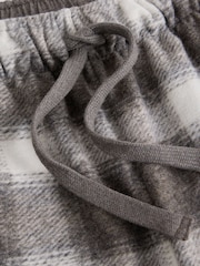 Grey/Stone Check Cosy Brushed Check Pyjama Bottoms - Image 9 of 10