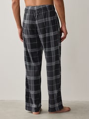 Black Check Cosy Textured Long Pyjama Bottoms - Image 3 of 8