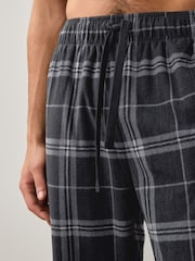 Black Check Cosy Textured Long Pyjama Bottoms - Image 4 of 8