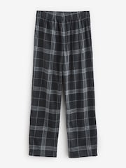 Black Check Cosy Textured Long Pyjama Bottoms - Image 6 of 8