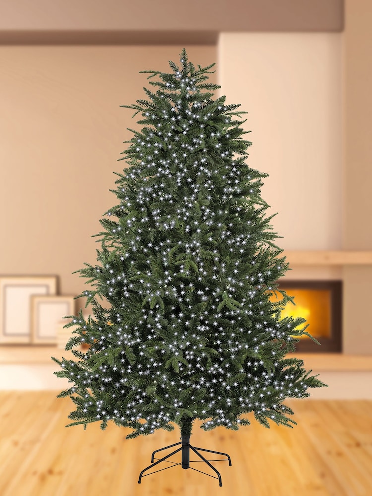 Premier Decorations Ltd White Brite 1000 LED Tree Brights 25m Christmas Lights with Timer - Image 1 of 4