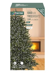 Premier Decorations Ltd White Brite 1000 LED Tree Brights 25m Christmas Lights with Timer - Image 3 of 4