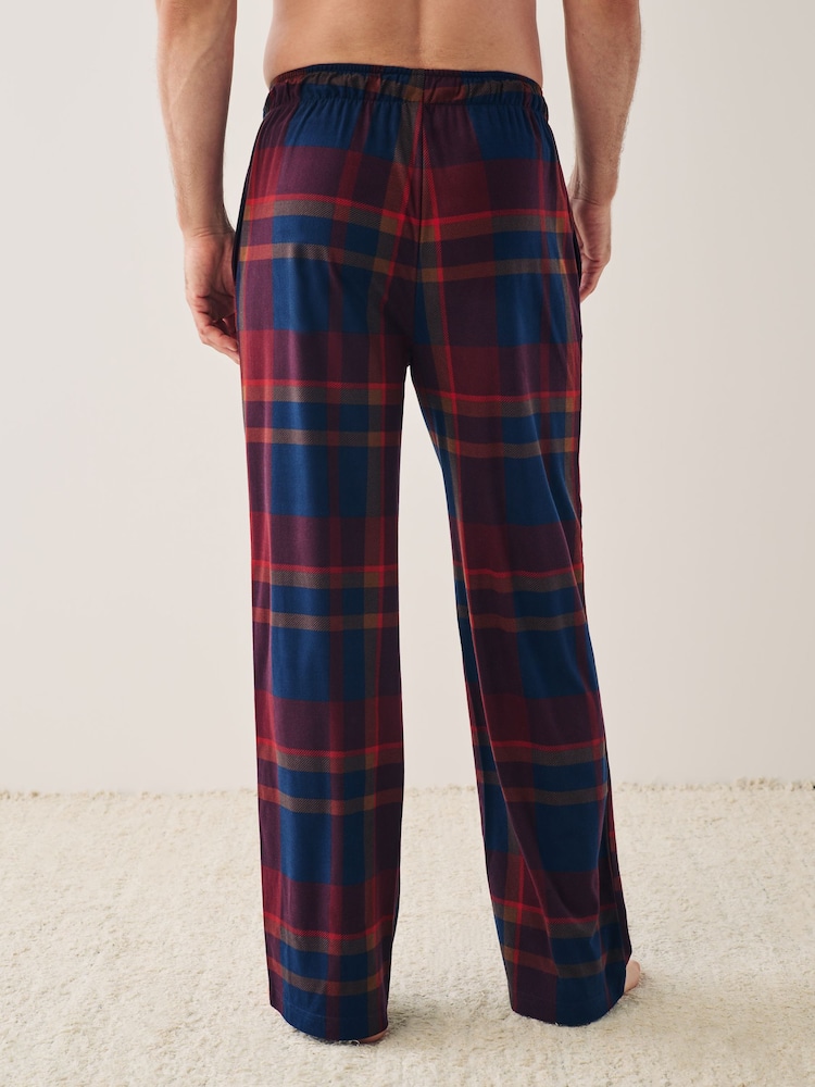 Bleu marine/rouge à carreaux - Bas de pyjama Motionflex douillet - Image 3 of 7