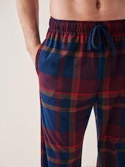 Navy Blue/Red Check Motionflex Cosy Pyjama Bottoms - Image 4 of 7