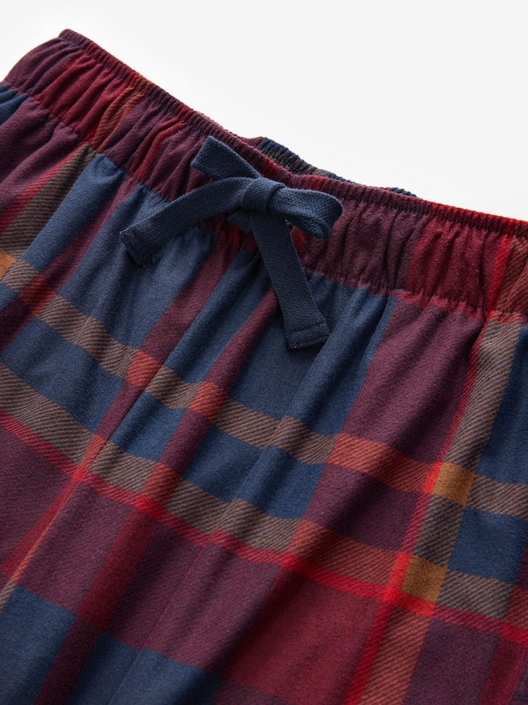 Navy Blue/Red Check Motionflex Cosy Pyjama Bottoms - Image 7 of 7
