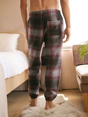 Grey/Red Cosy Brushed Check Pyjama Bottoms - Image 5 of 10