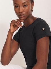 Mint Velvet Blue Cotton Star T-Shirt - Image 3 of 8