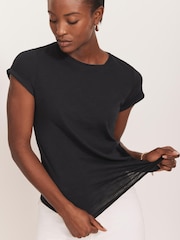 Mint Velvet Blue Cotton Star T-Shirt - Image 5 of 8