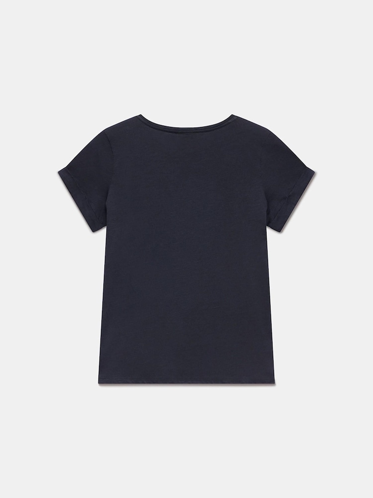 Mint Velvet Blue Cotton Star T-Shirt - Image 8 of 8 Mint Velvet Blue Cotton Star T-Shirt - Image 8 of 8