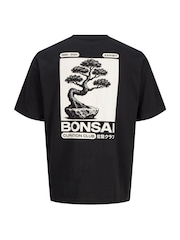 JACK & JONES JUNIOR Black Loose Fit Back Print T-Shirt - Image 7 of 7