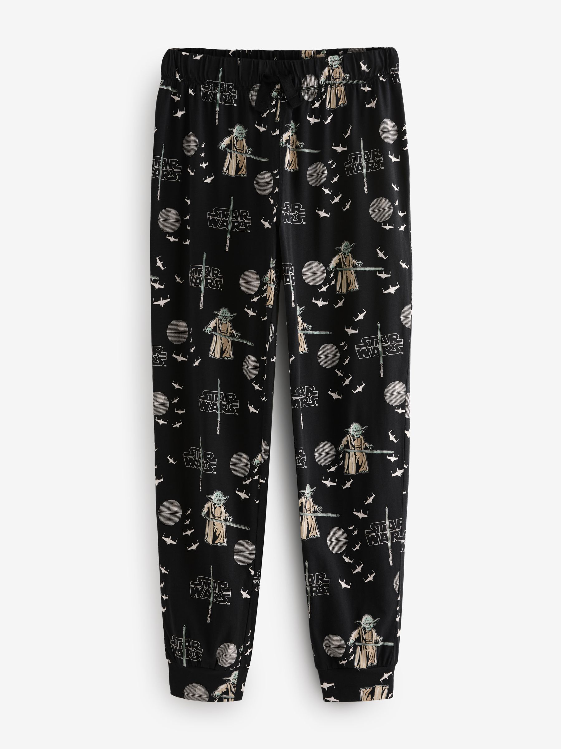 Buy Black 100 Cotton Yoda Star Wars Christmas License Pyjama Bottoms from Next Luxembourg