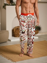 White Where's Wally Christmas License Pyjama Bottoms - Image 1 of 10