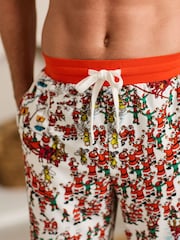 White Where's Wally Christmas License Pyjama Bottoms - Image 4 of 10