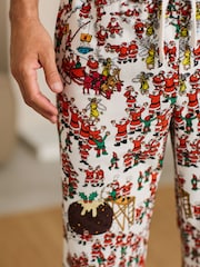 White Where's Wally Christmas License Pyjama Bottoms - Image 6 of 10