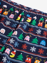 Navy Blue Pac-Man Christmas Cosy Pyjama Bottoms - Image 8 of 9
