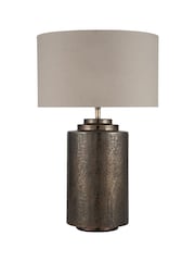 Pacific Brass Zuri Large Antique Brass Metal Pot Table Lamp - Image 2 of 2
