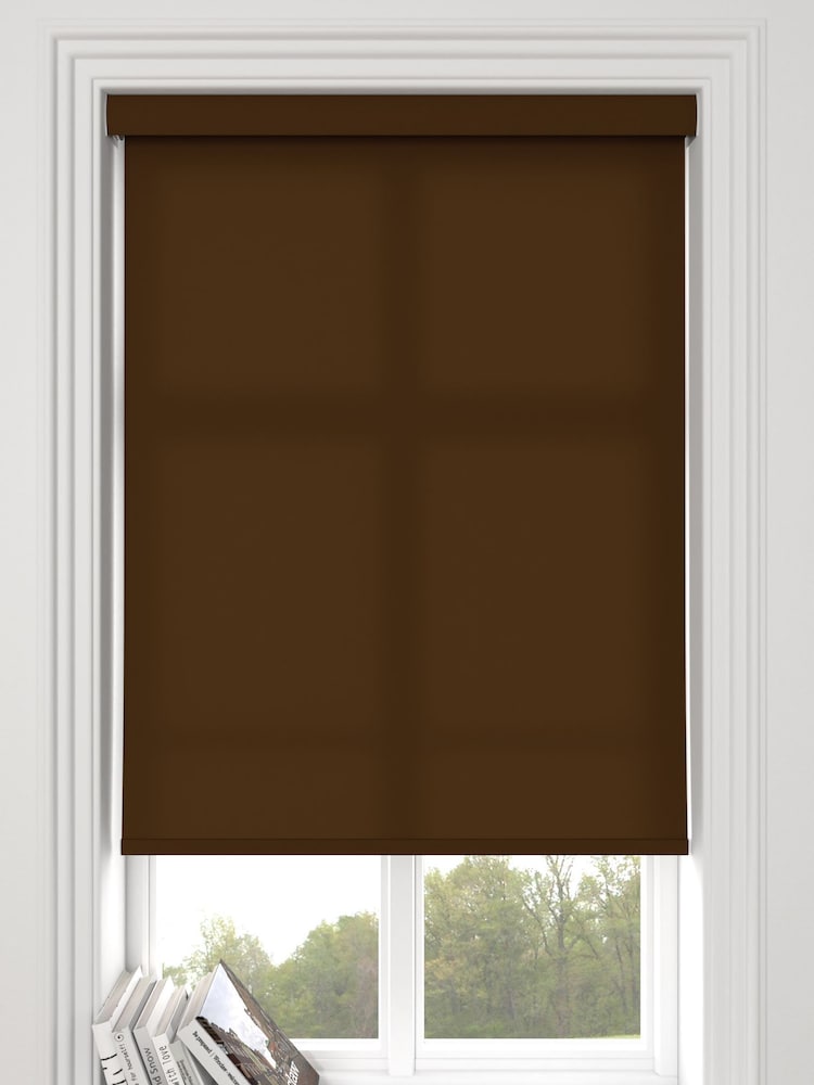 Mocha Brown Asher Made To Measure Light Filtering Roller Blind - Image 1 of 5